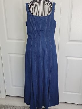 Stile Collection Boutique Denim Maxi Dress Size Small NWOT